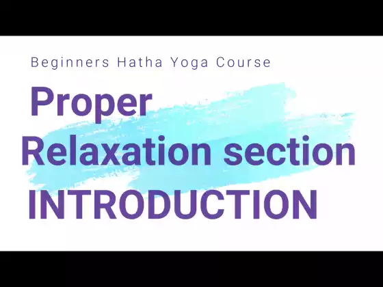 Proper relaxation section