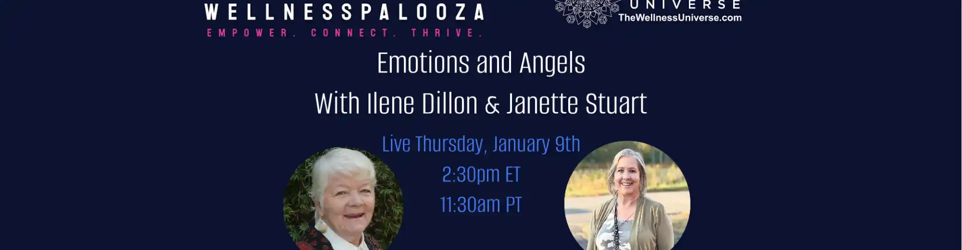 Wellnesspalooza 2025 Emoções e Anjos com Ilene Dillon e Janette Stuart